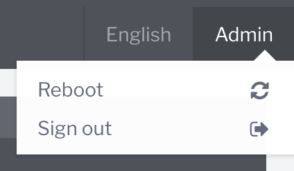 BactoSense — User reboot menu
