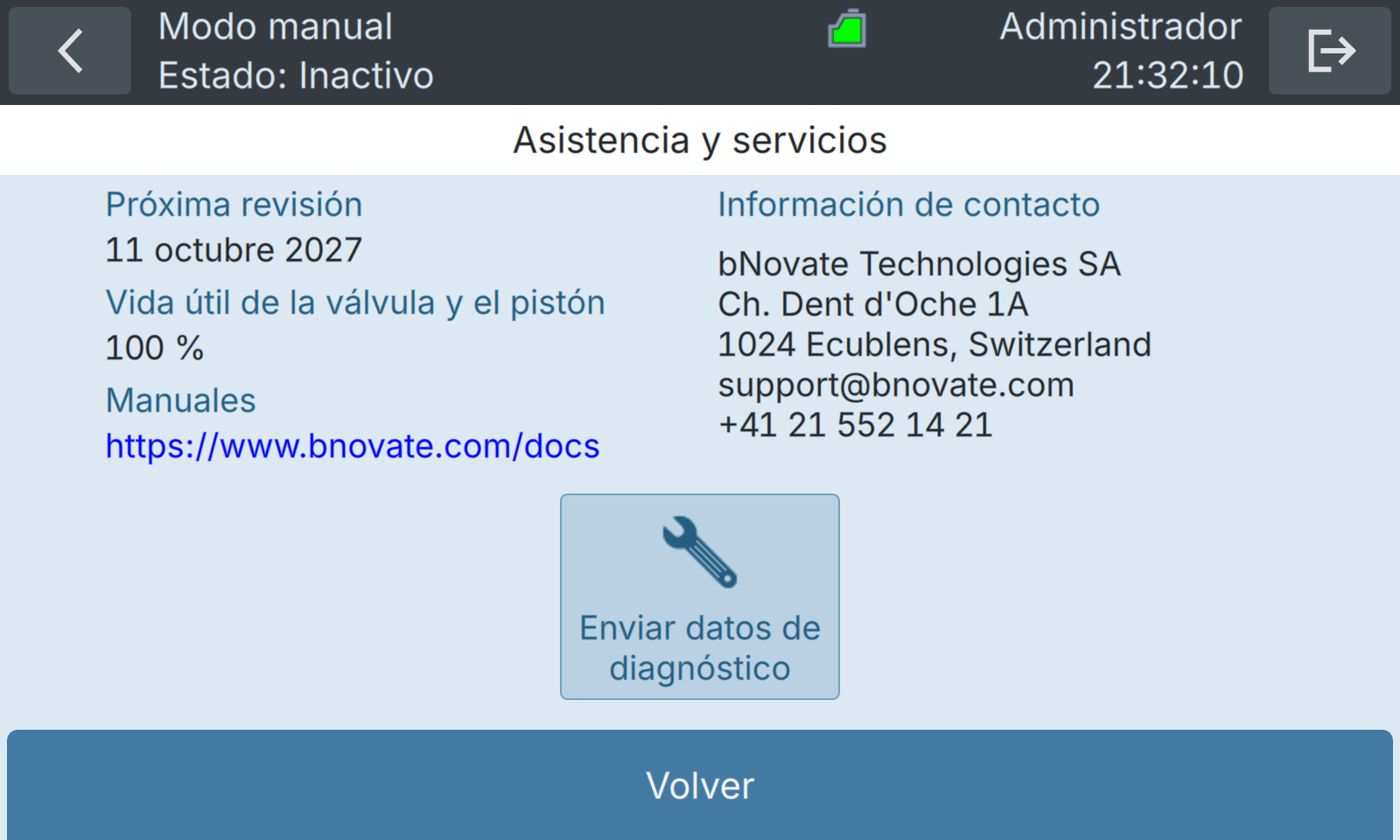 BactoSense — Información de soporte y servicio