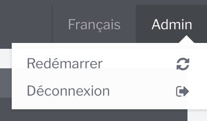 BactoSense — Menu utilisateur de redémarrage